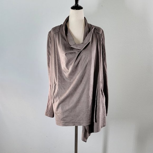 Blank NYC waterfall wrap suede coat Sz XS - Picture 1 of 8